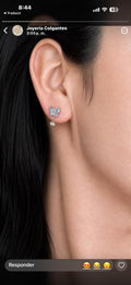 Aretes de mariposa de 14k