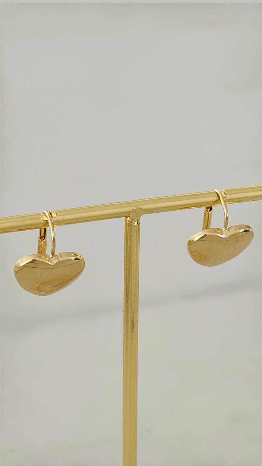 Aretes de corazón en 10k