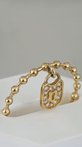 Anillo de Balines combinado 14k