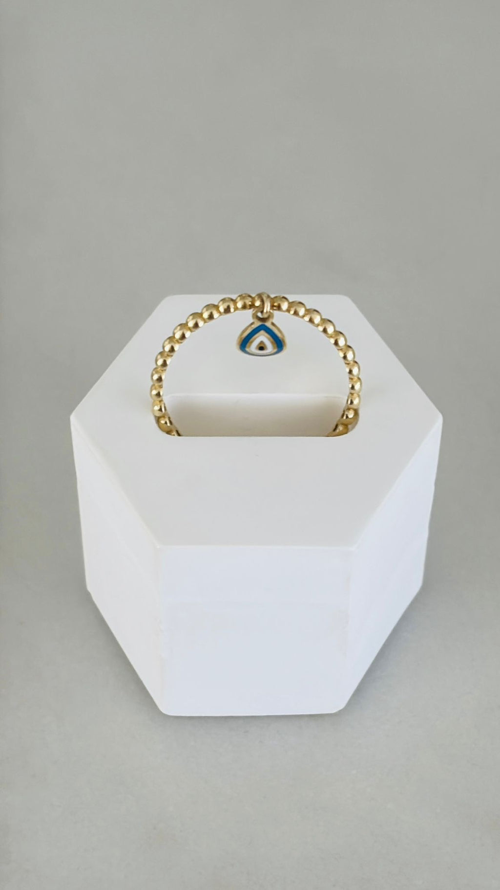 Anillo ojo turco 14k