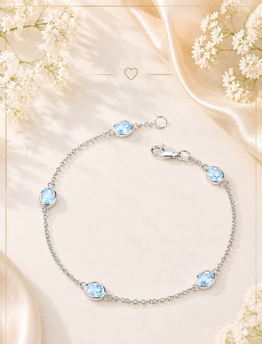 Pulsera de Plata con Topacio