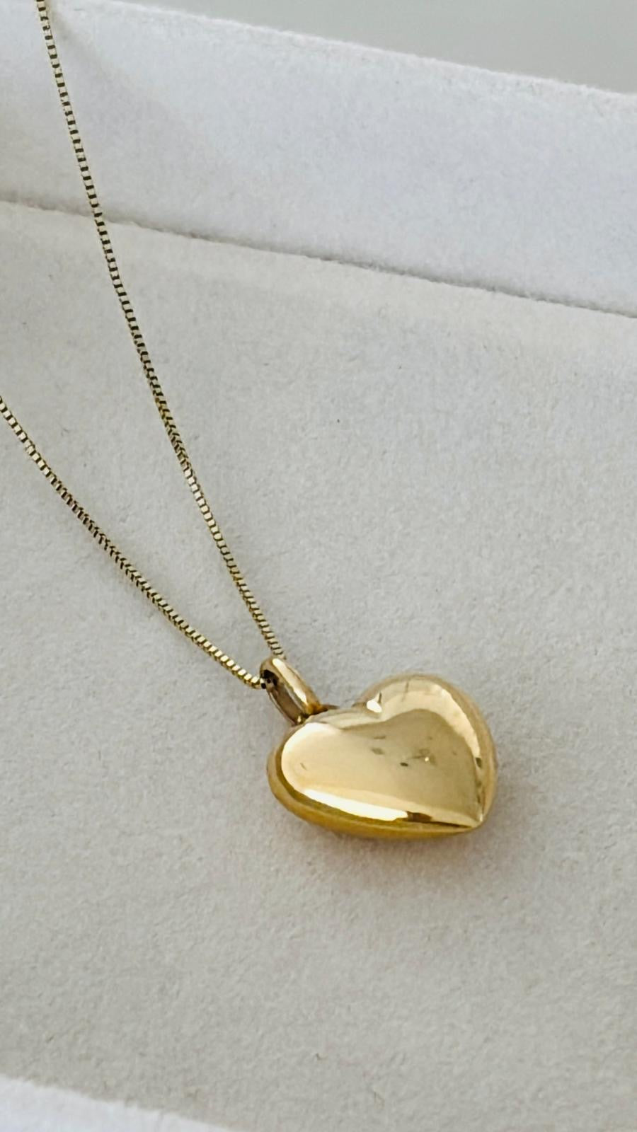 Dije corazón inflado 14k