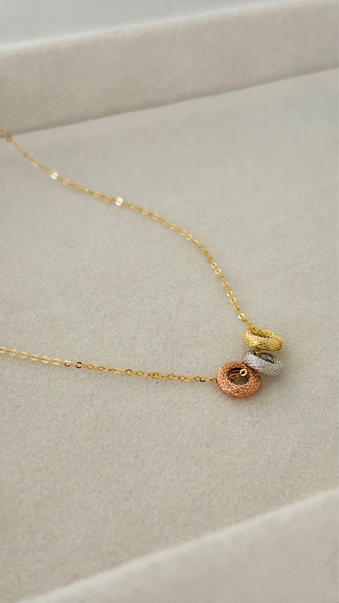 Cadena 3 oros 14k