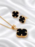 Earrings and pendant set in 14k gold