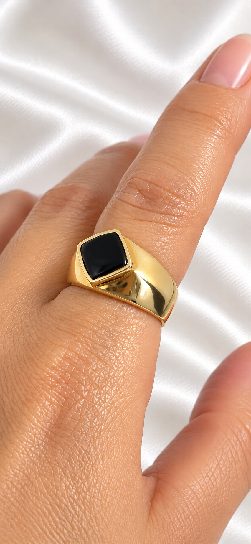 Anillo con Ónix de Plata 925 – 925 Sterling Silver Onyx Ring