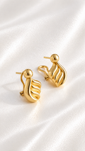Aretes Omega de 10k – 10k Gold Omega Earrings