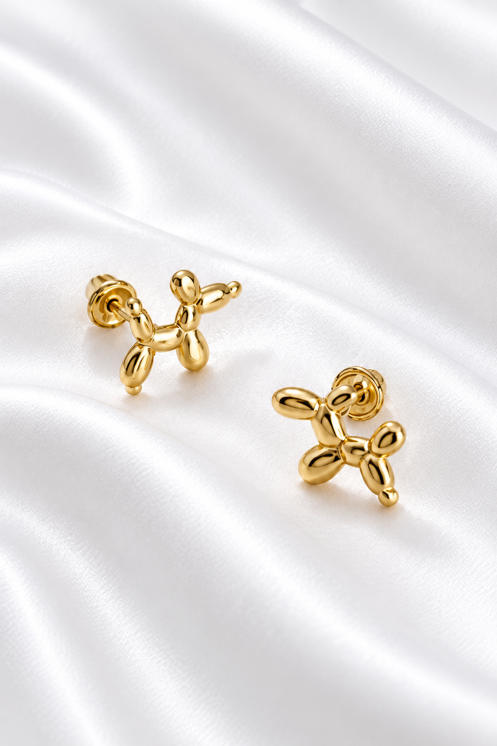 Aretes Perrito de 14k – 14k Gold Puppy Stud Earrings