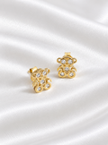 Aretes Osito de 10k – 10k Gold Teddy Bear Earrings