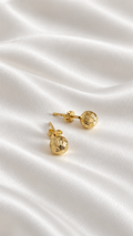 Aretes dormilonas de 10k