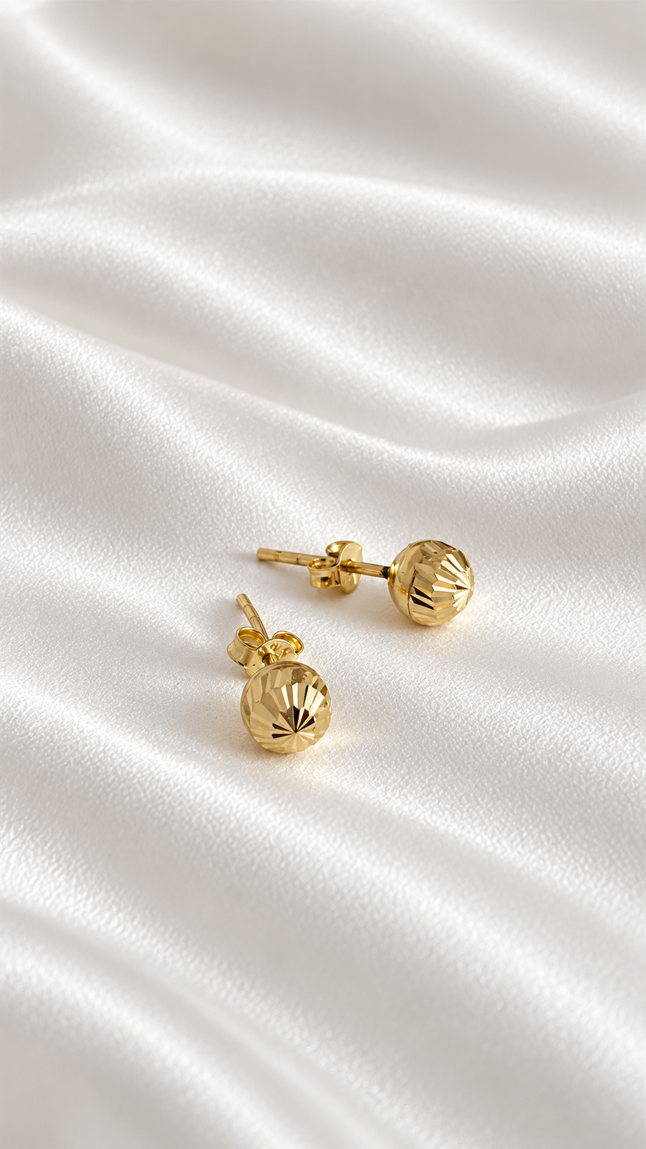 Aretes dormilonas de 10k