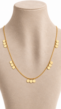 Cadena con Colgantes Estilo Lentejuela de 10k – 10k Gold Sequin Charm Necklace