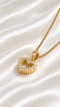 Dije de Corazón con Circonias de 10k – 10k Gold Heart Pendant with CZ