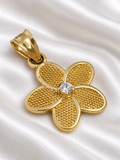 Dije de Flor de 10k – 10k Gold Flower Pendant