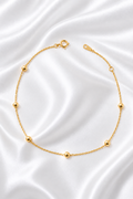 Tobillera de Balines de 10k – 10k Gold Bead Anklet