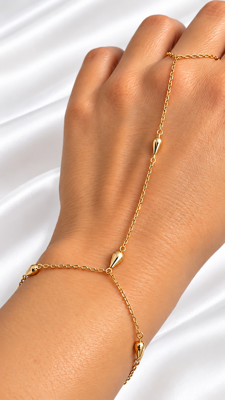 Pulsera de Gotas de 14k – 14k Gold Teardrop Bracelet