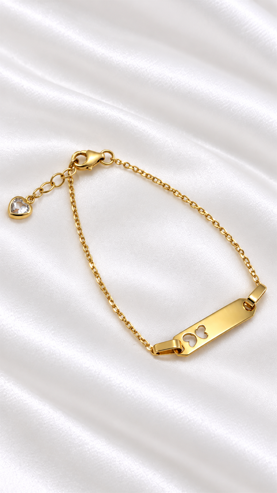 Pulsera de Placa con Mariposa para Niña de 14k – 14k Gold Girls Butterfly ID Bracelet