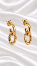 Aretes colgantes de 10k