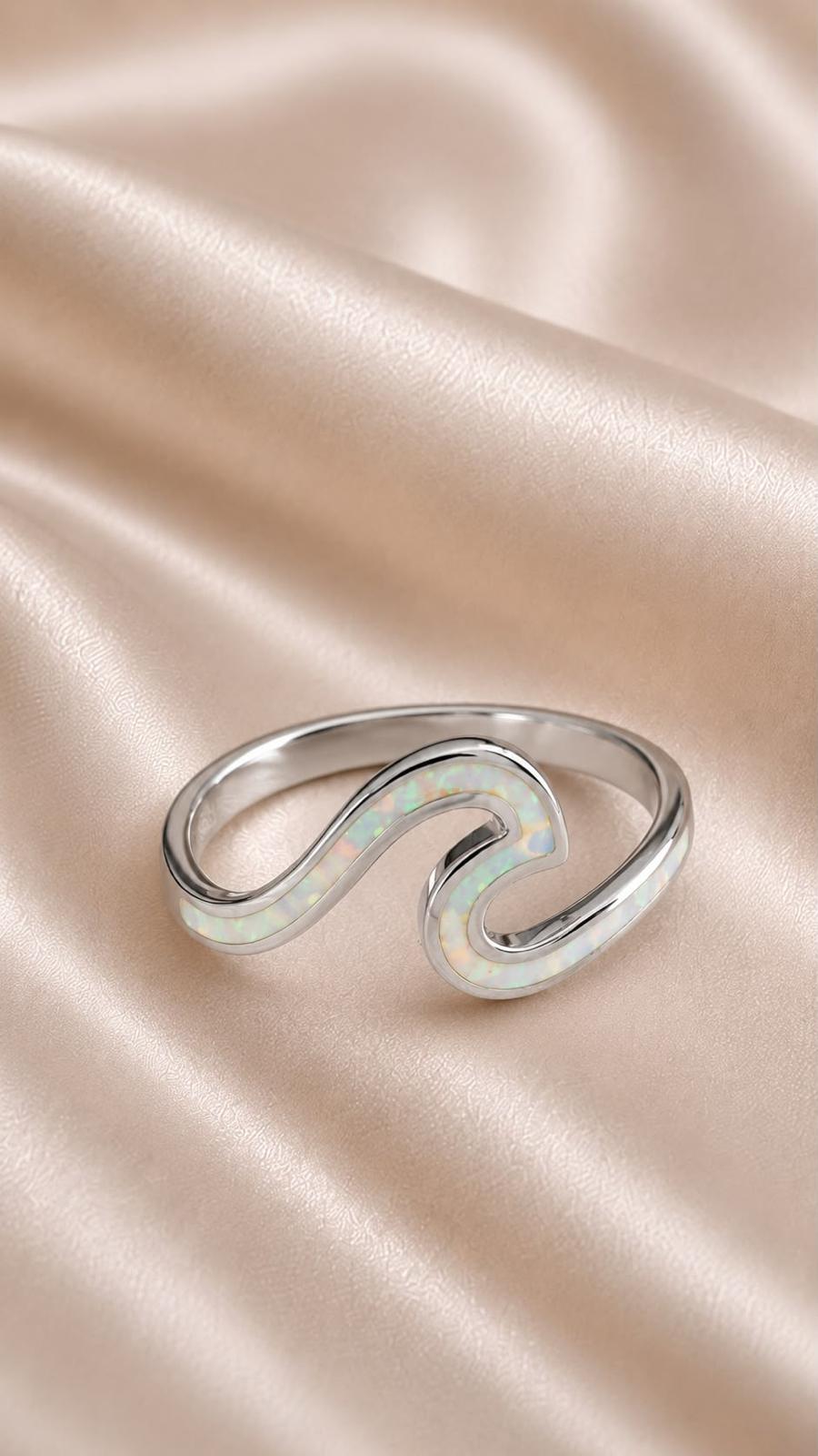 anillo plata 925 con ópalo
